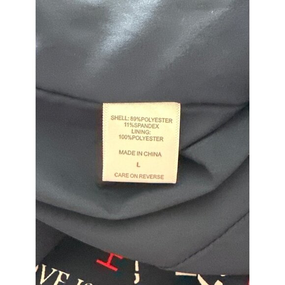 NWT NY&Co Navy Blazer Girl Power Red White QUEEN LOVE BAE Lined Large - Picture 5 of 6